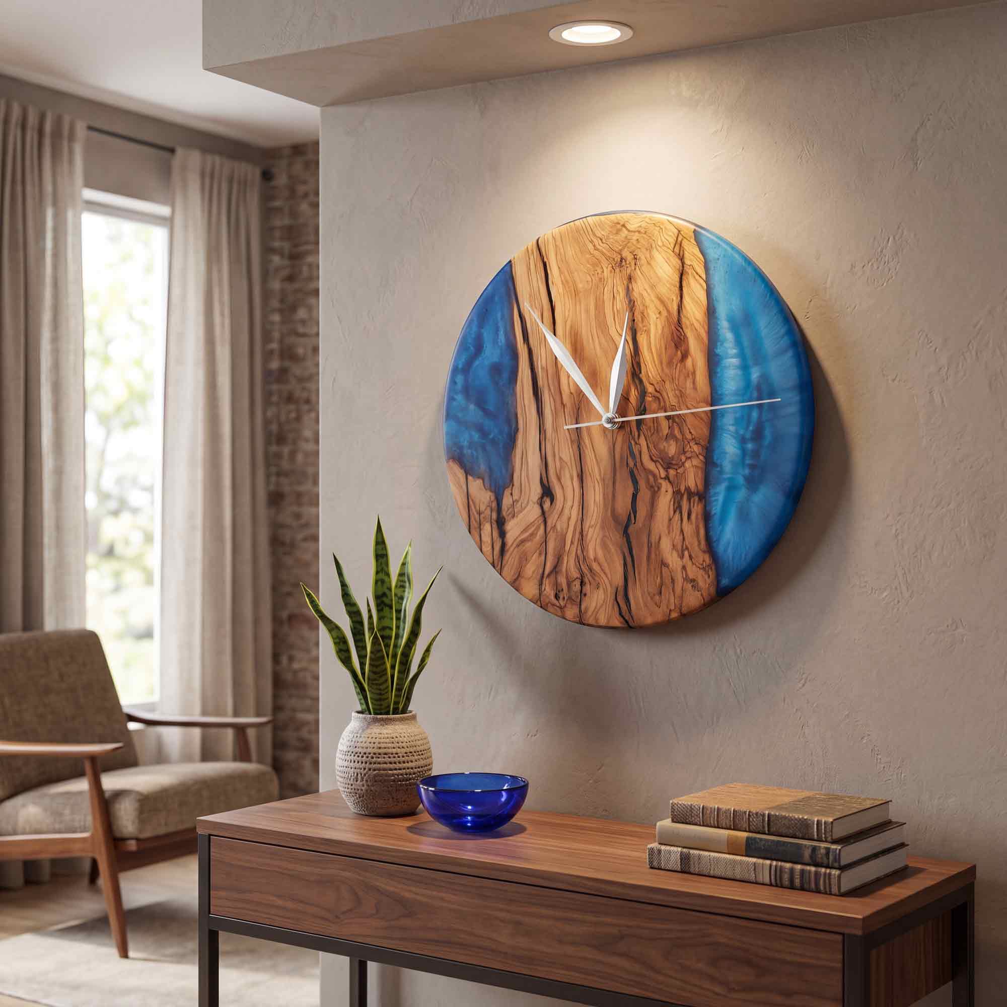 Azure Drift Wall Clock