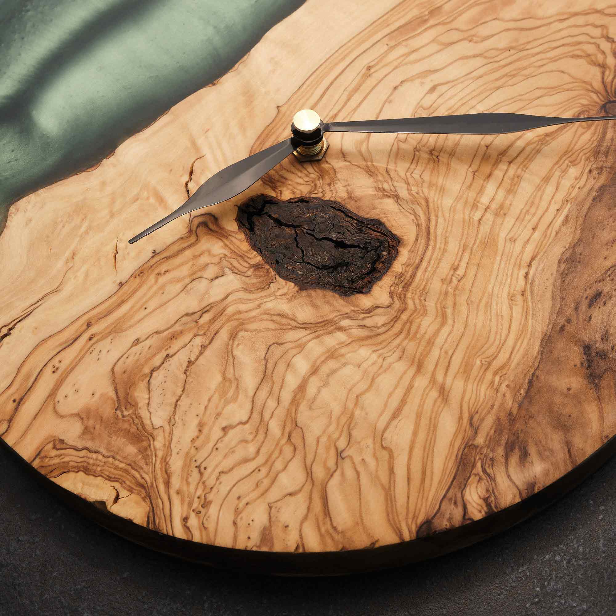 Green Epoxy Wall Clock