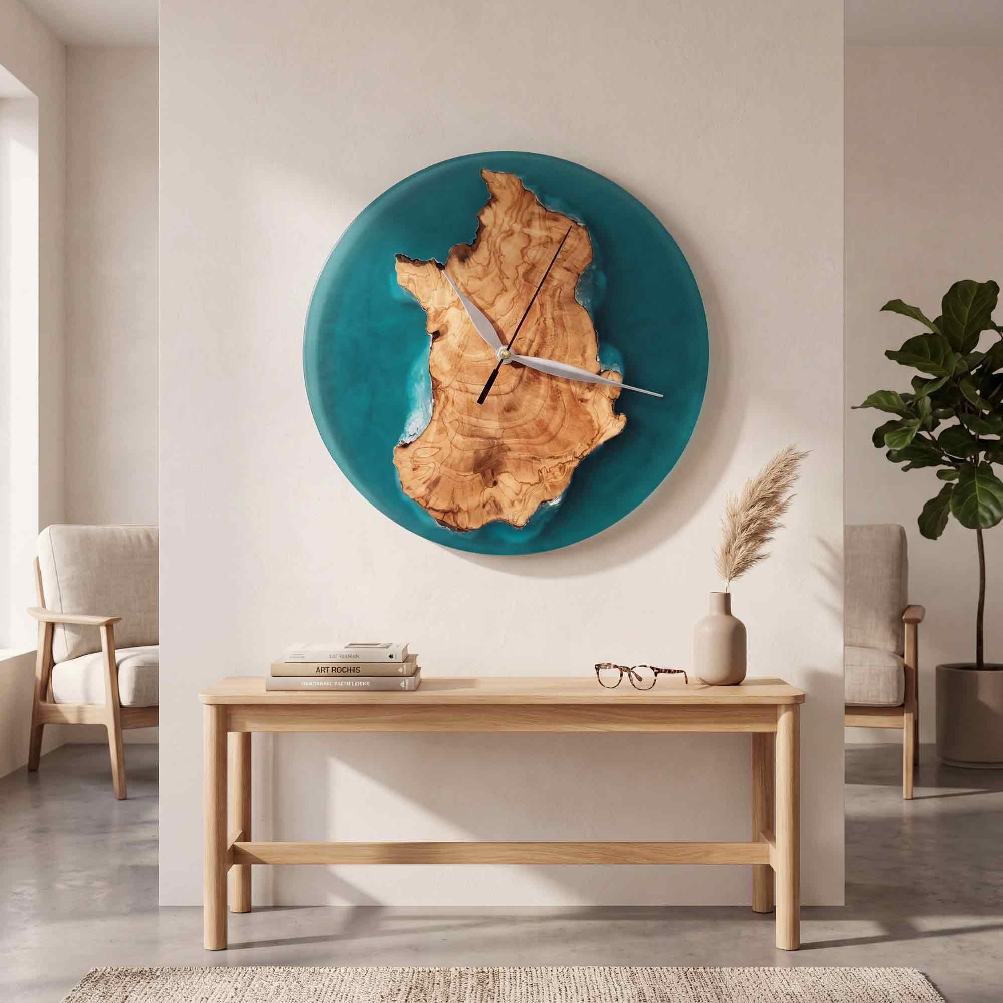Transparent Blue Wall Clock