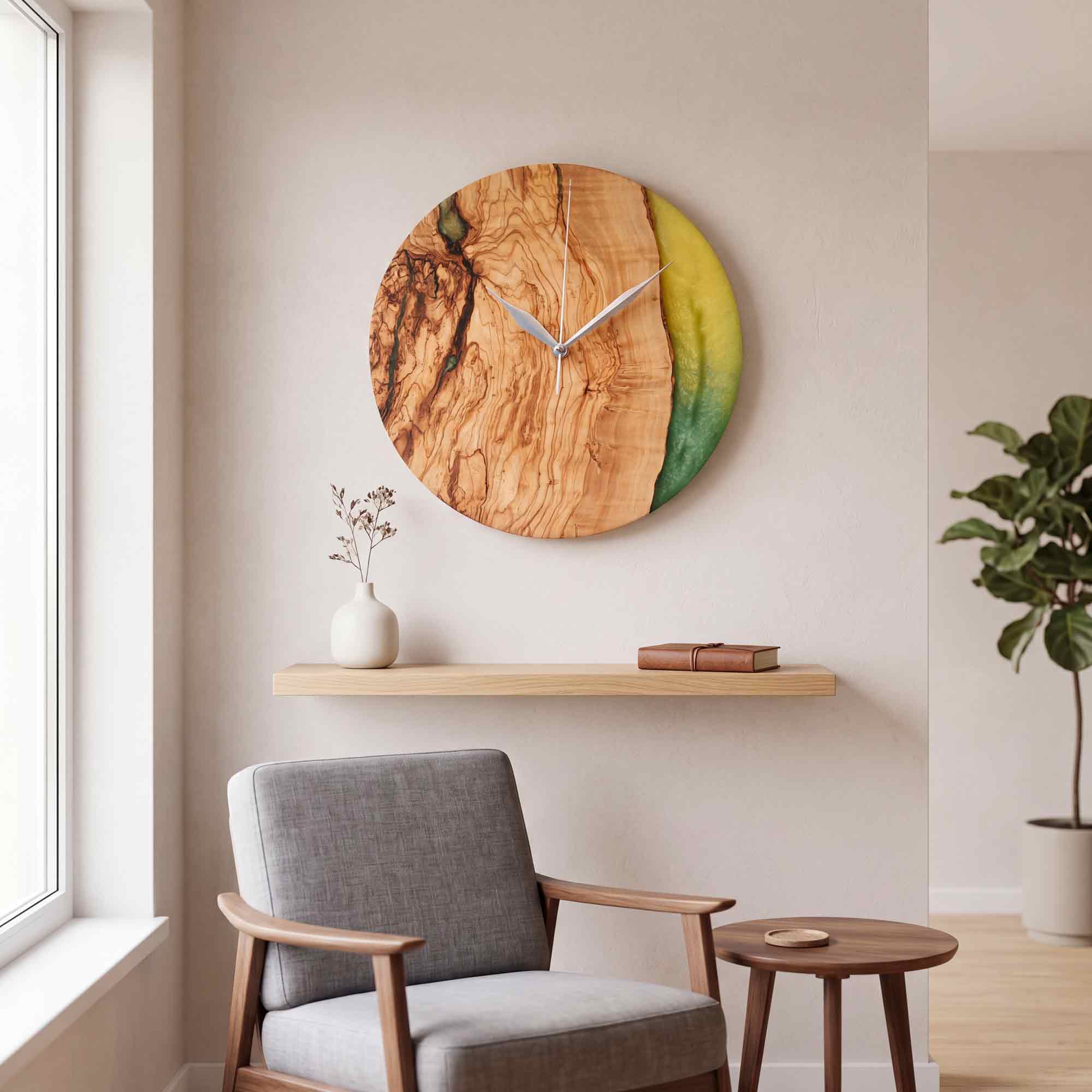 Bunte Wanduhr