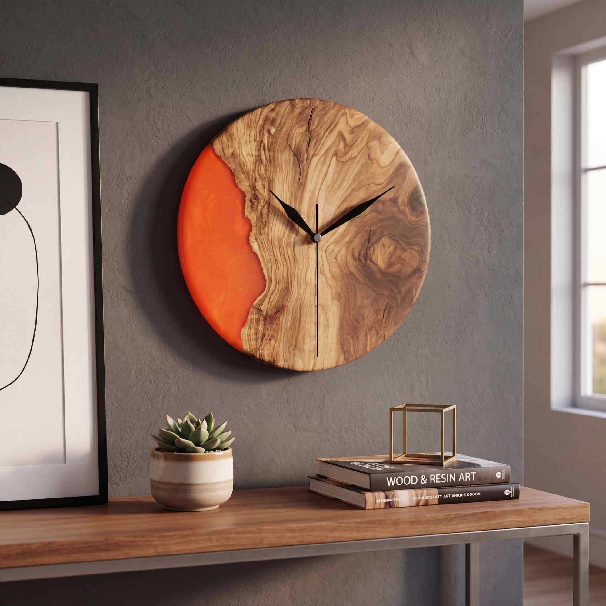 Orange Wall Clock