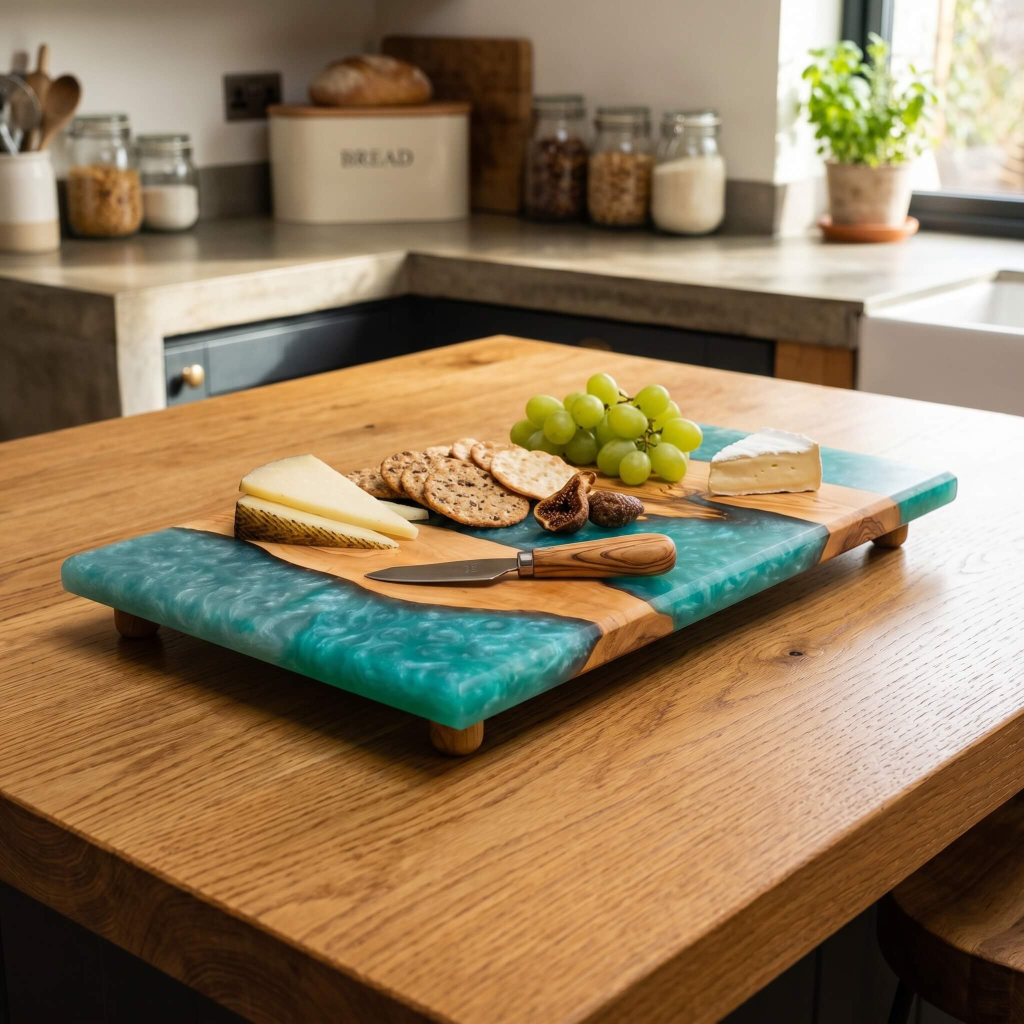 Teal Charcuterie Board