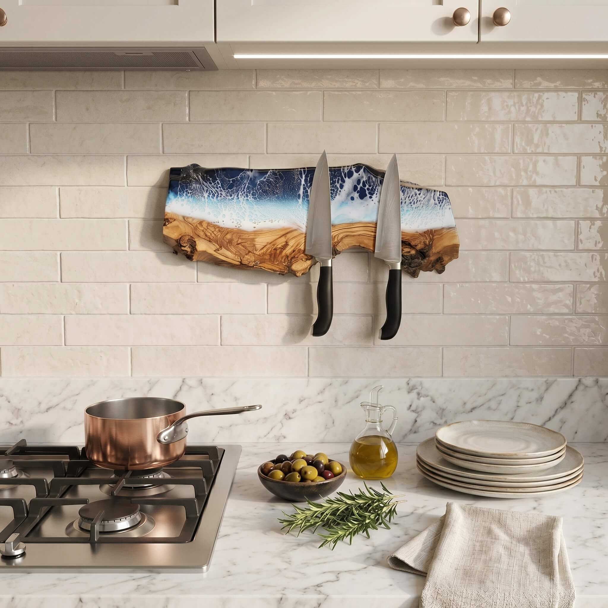 Ocean Wave Magnetic Knife Holder