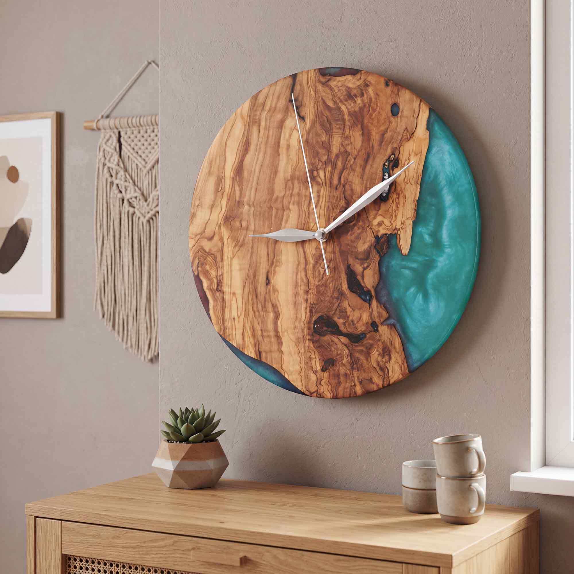 Bunte Wanduhr