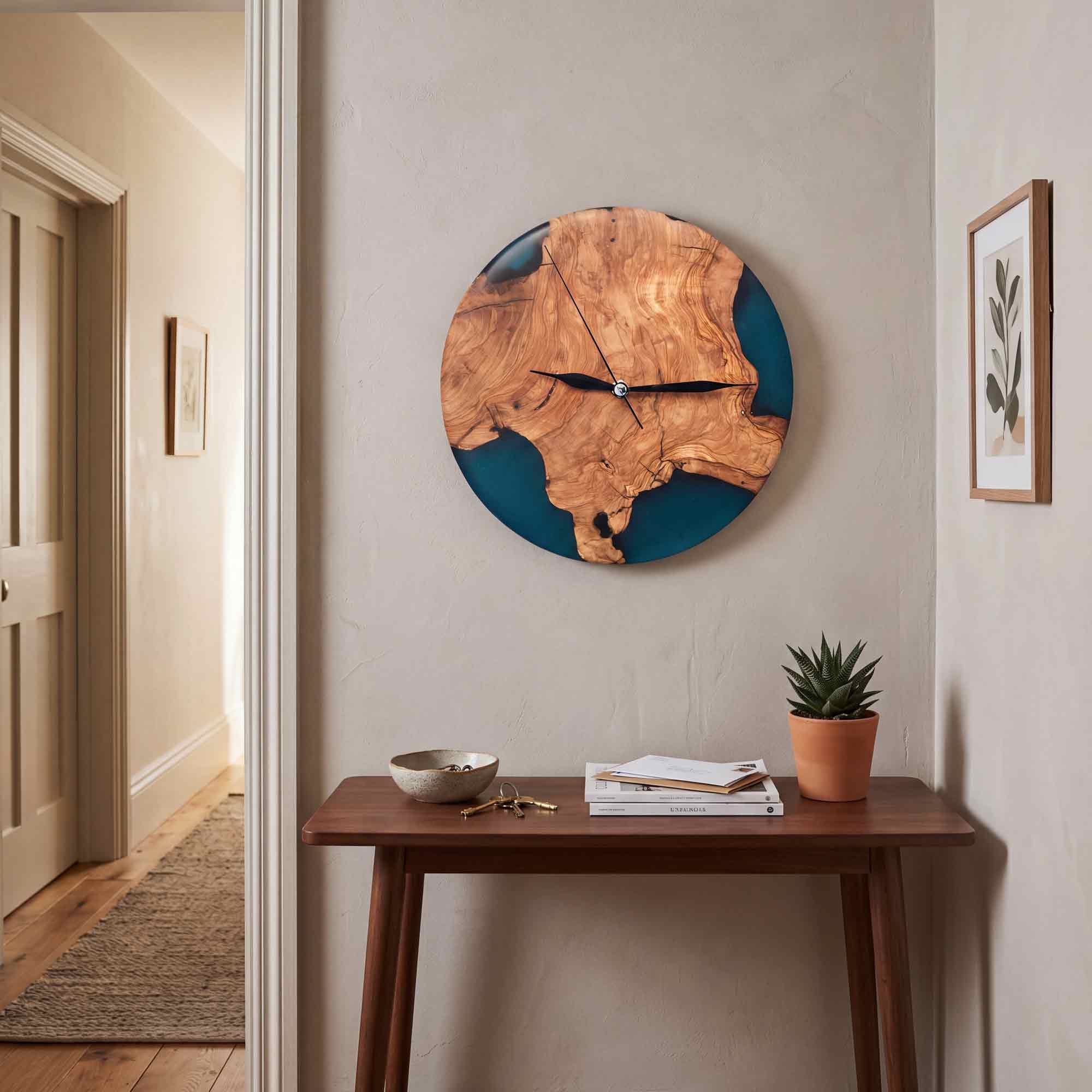 Transparent Blue Wall Clock