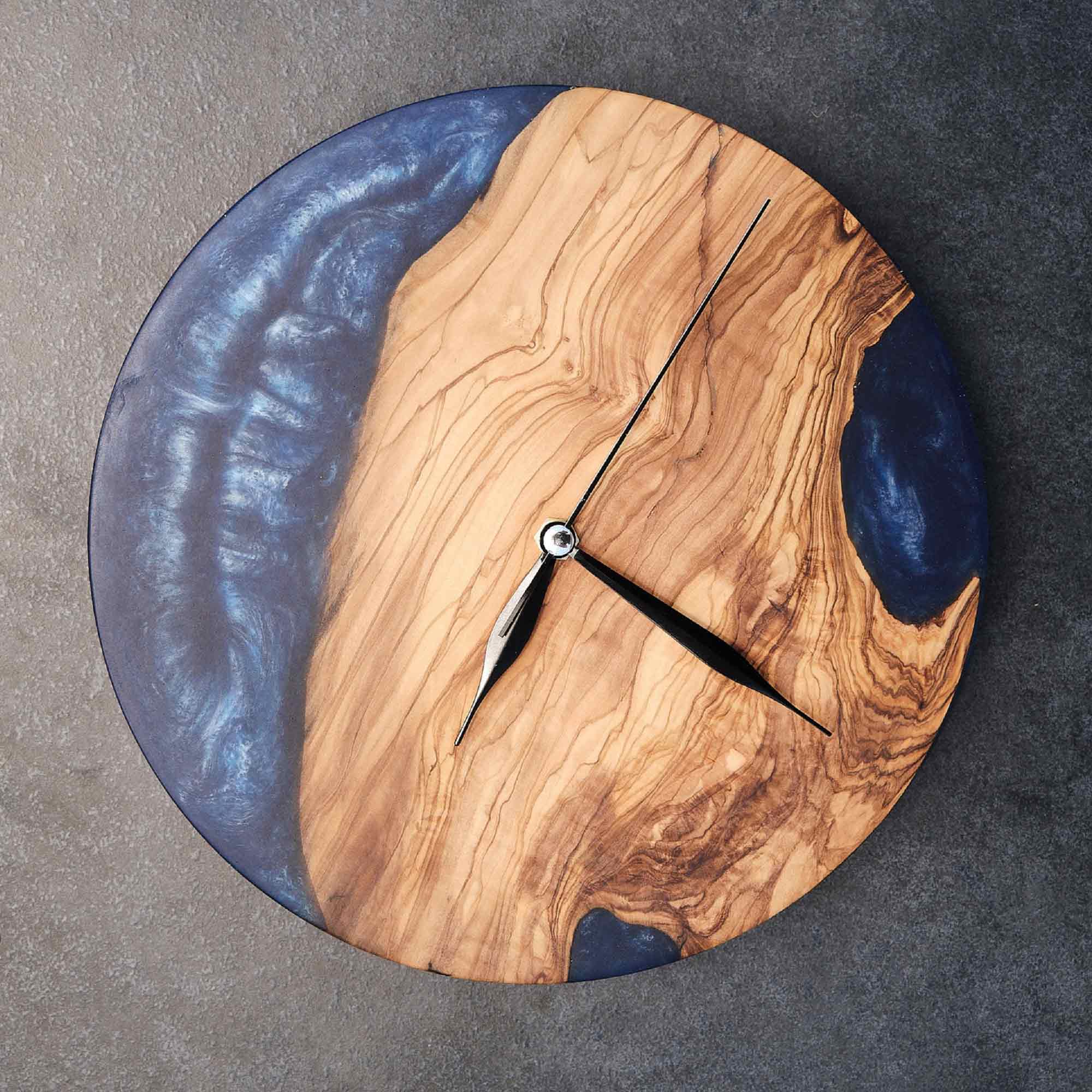Midnight Resin Wall Clock