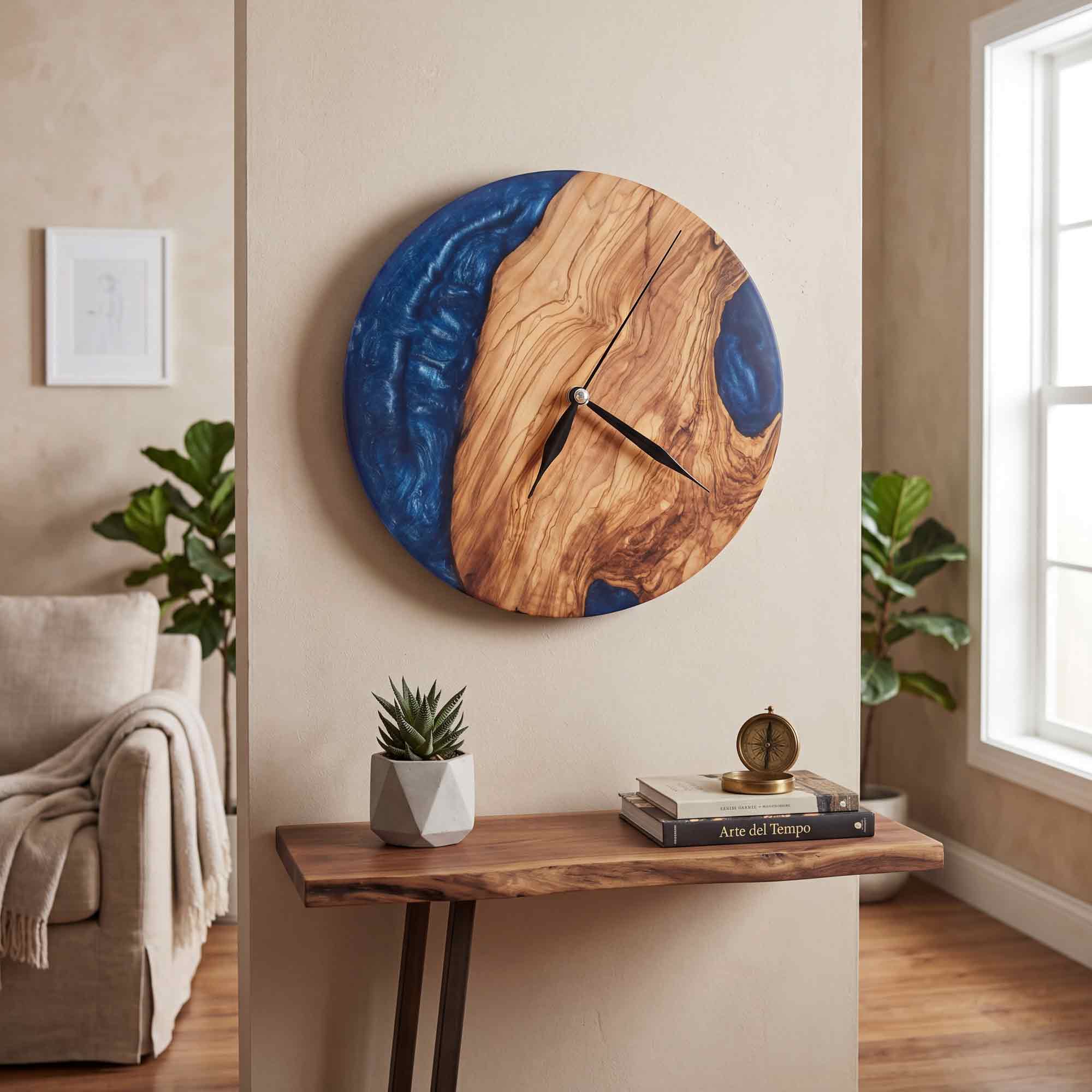 Midnight Resin Wall Clock