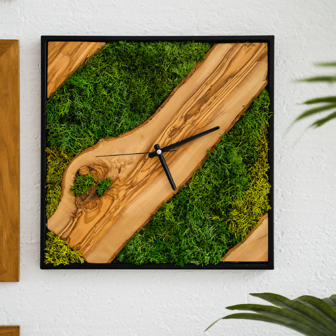 Moss Wall Clock