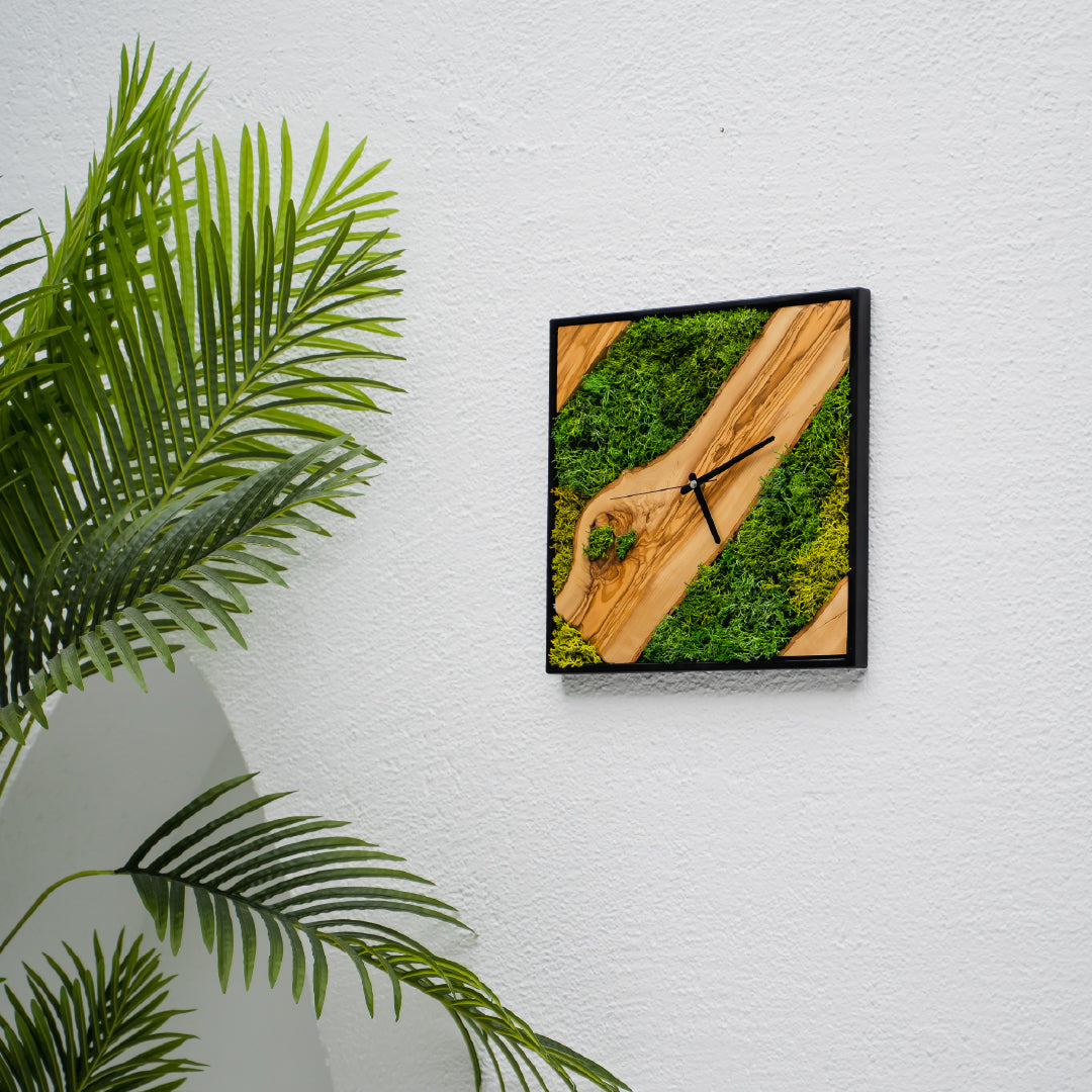 Moss Wall Clock