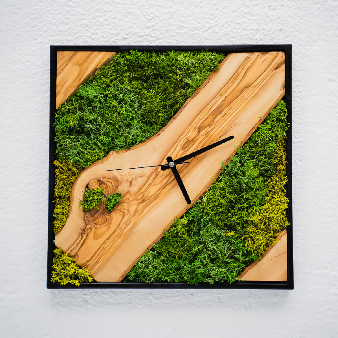 Moss Wall Clock